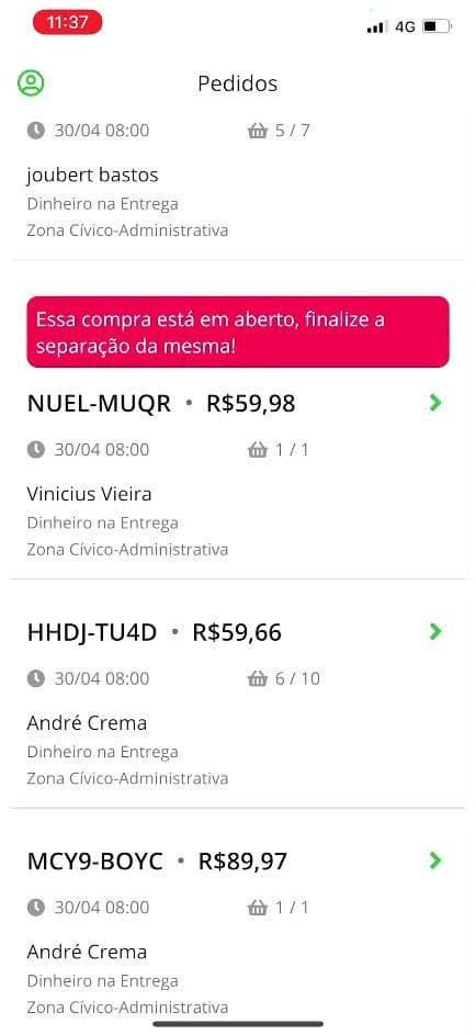 aplicativo separador