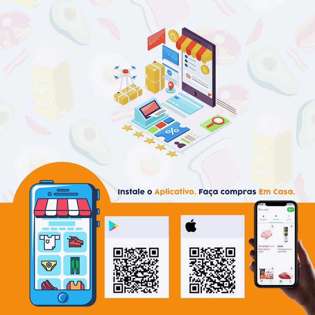 divulgar um aplicativo de supermercado